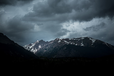 mountain under dark clouds thumbnail