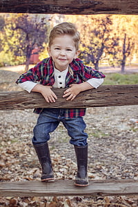 boy wearing black rain boots thumbnail