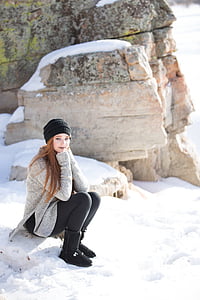 woman in black pants sitting on chair thumbnail