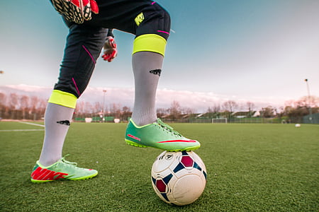 brown and white soccer ball thumbnail