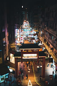 aerial photography of China town thumbnail