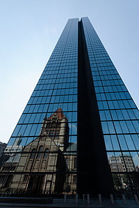 low-angle photography of curtain wall building thumbnail