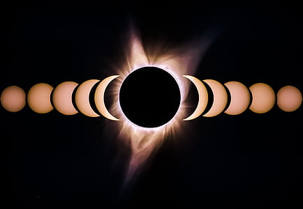 eclipse, sun and moon, solar eclipse, total eclipse, timelapse solar eclipse, time lapse sky thumbnail