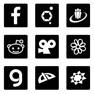 Black Soc svg vector icon sets