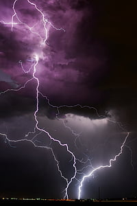 purple clouds and lightning digital wallpaper thumbnail