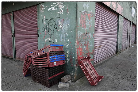 red, blue, and brown plastic trays thumbnail