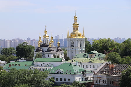 temple with gold spires at daytime thumbnail