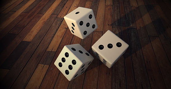 three white dices thumbnail