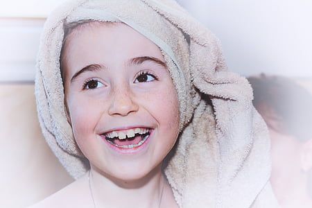 girl wearing beige towel thumbnail