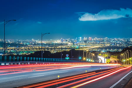 time lapse of high way during nighttime thumbnail