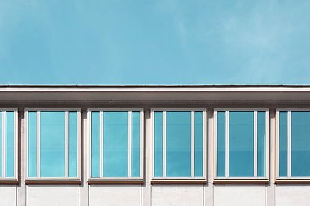 architecture, building, infrastructure, blue, window, design thumbnail