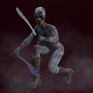 man holding sword animated character thumbnail
