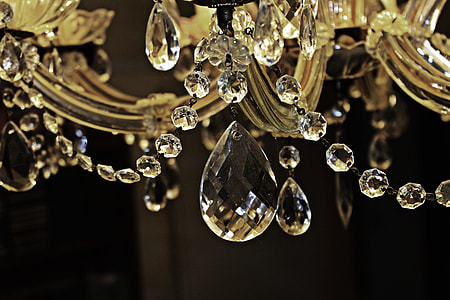 clear glass chandelier macro photography thumbnail