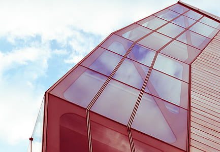 architectural photography of clear glass building thumbnail