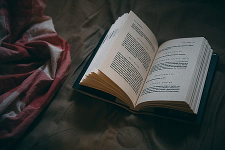 open book on bed thumbnail