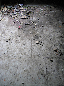 gray concrete floor with broken tiles thumbnail