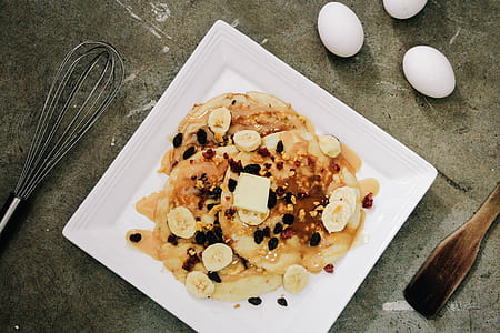pancake in white ceramic plate thumbnail