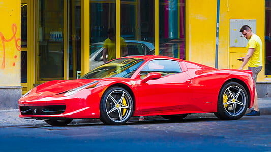 man, car, colorful, colourful thumbnail