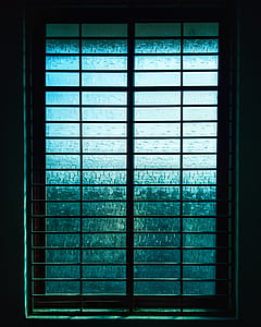 Closed Black Metal-framed Frosted Glass Windowpane thumbnail