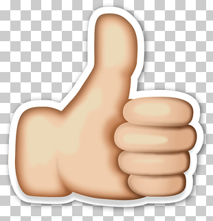 Emoji Thumb signal Sticker Icon, Hand Emoji , left thumbs up PNG clipart