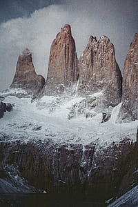 brown rock formation on body of water poster thumbnail