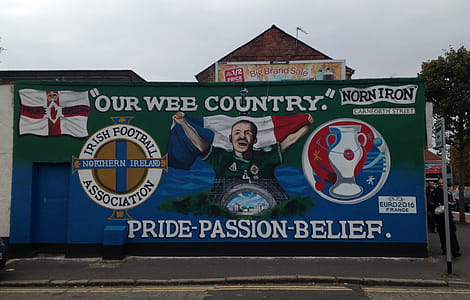 Street Art in Belfast, Northern Ireland for the Euro 2016 Football tournament. thumbnail