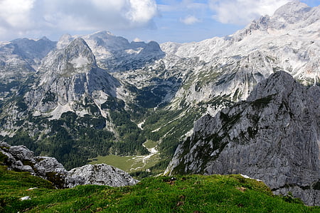 mountain under cloudy sky thumbnail