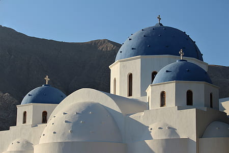 blue dome church, Greece thumbnail