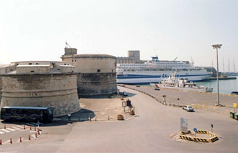 Civitavecchia fort and harbour in Italy thumbnail