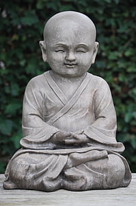 monk in lotus position statuette thumbnail