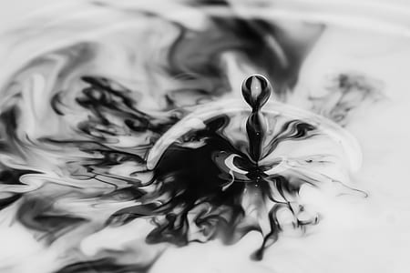 black-and-white, art, water, drop of water thumbnail