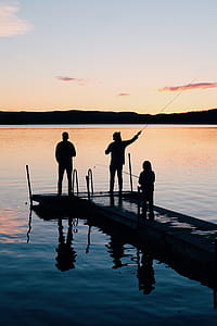 Three People on a Wooden Fishing Docks thumbnail
