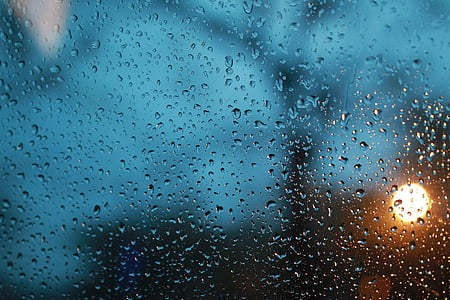 water dew on clear glass panel thumbnail