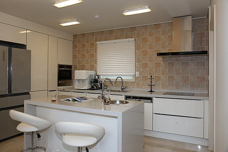 two white chairs in kitchen thumbnail