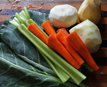 vegetables on wooden surface thumbnail