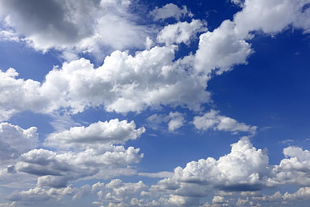 low angle photo of white clouds thumbnail