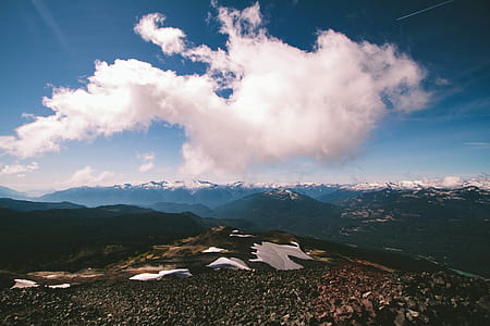 mountains under white clouds during daytime thumbnail