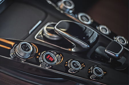 black vehicle center console thumbnail