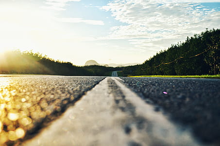 light, road, dawn, landscape thumbnail