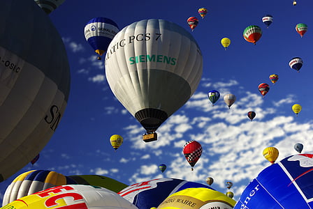 air balloon show during daytime thumbnail