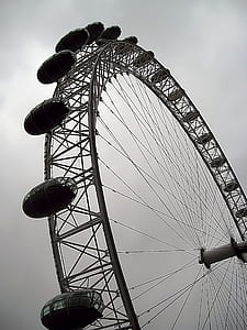 grayscale photography of Singapore Flyer thumbnail