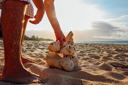 person holding sea stones thumbnail