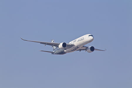 white commercial plane thumbnail