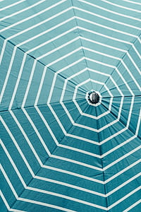 teal and white striped umbrella thumbnail