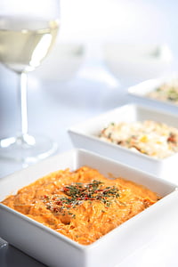 cooked pasta dish on white ceramic bowl thumbnail