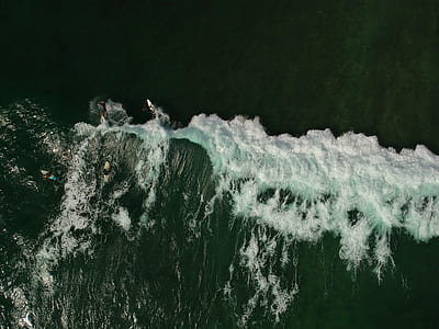 aerial view of water waves thumbnail
