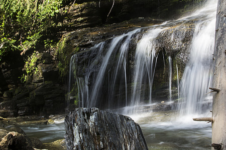 time-lapse photography of water falls thumbnail