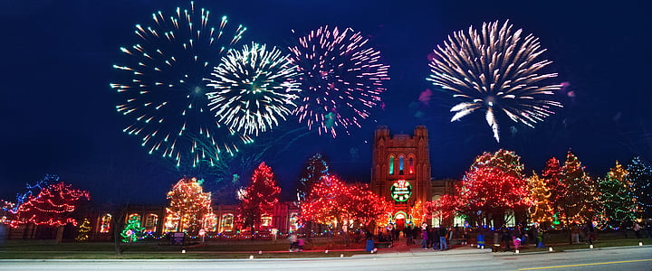 fireworks display at nighttime thumbnail