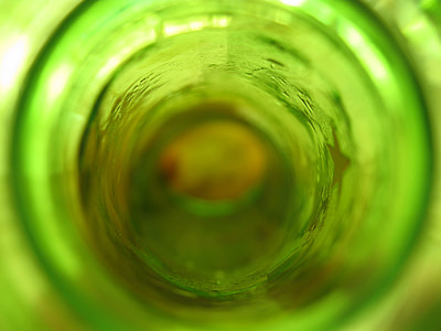 close-up photo of green glass bottle interior thumbnail