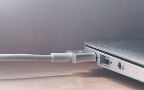 close-up of gray laptop computer thumbnail
